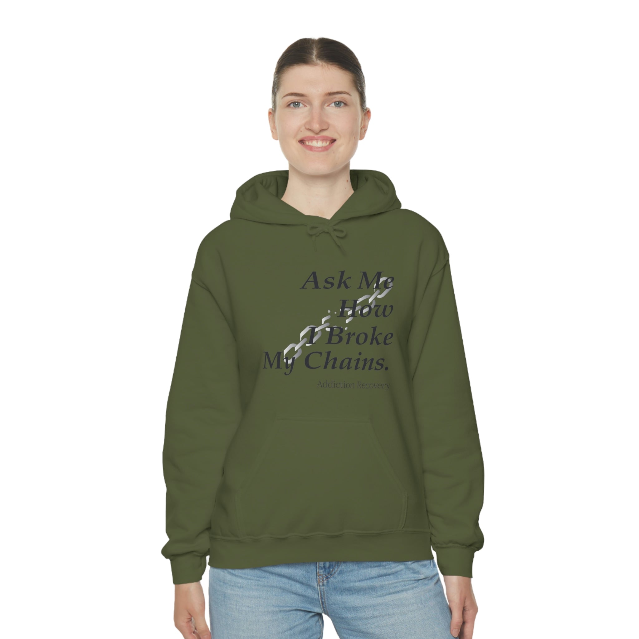 Ask Me How I Broke My Chains - Unisex Heavy Blend™ Hooded Sweatshirt