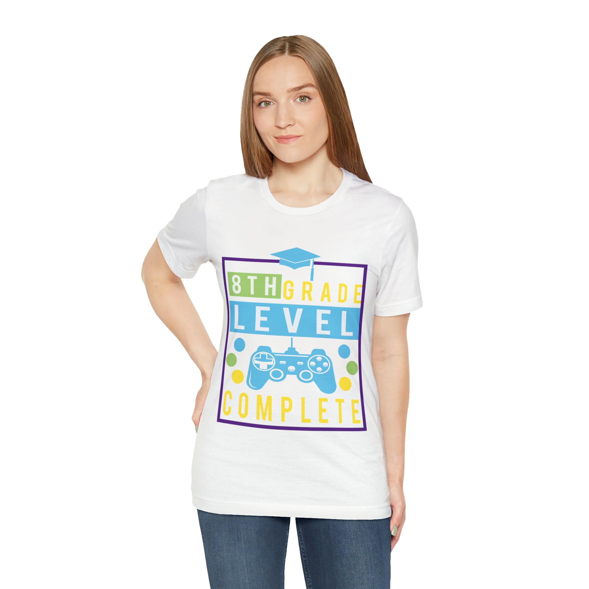 8th Grade Level Complete - Unisex Jersey Short Sleeve Tee