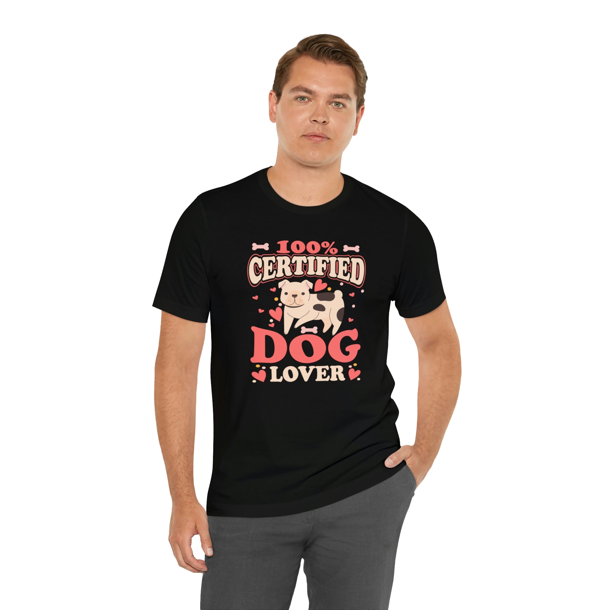 100% Certified Dog Lover - Unisex Jersey Short Sleeve Tee