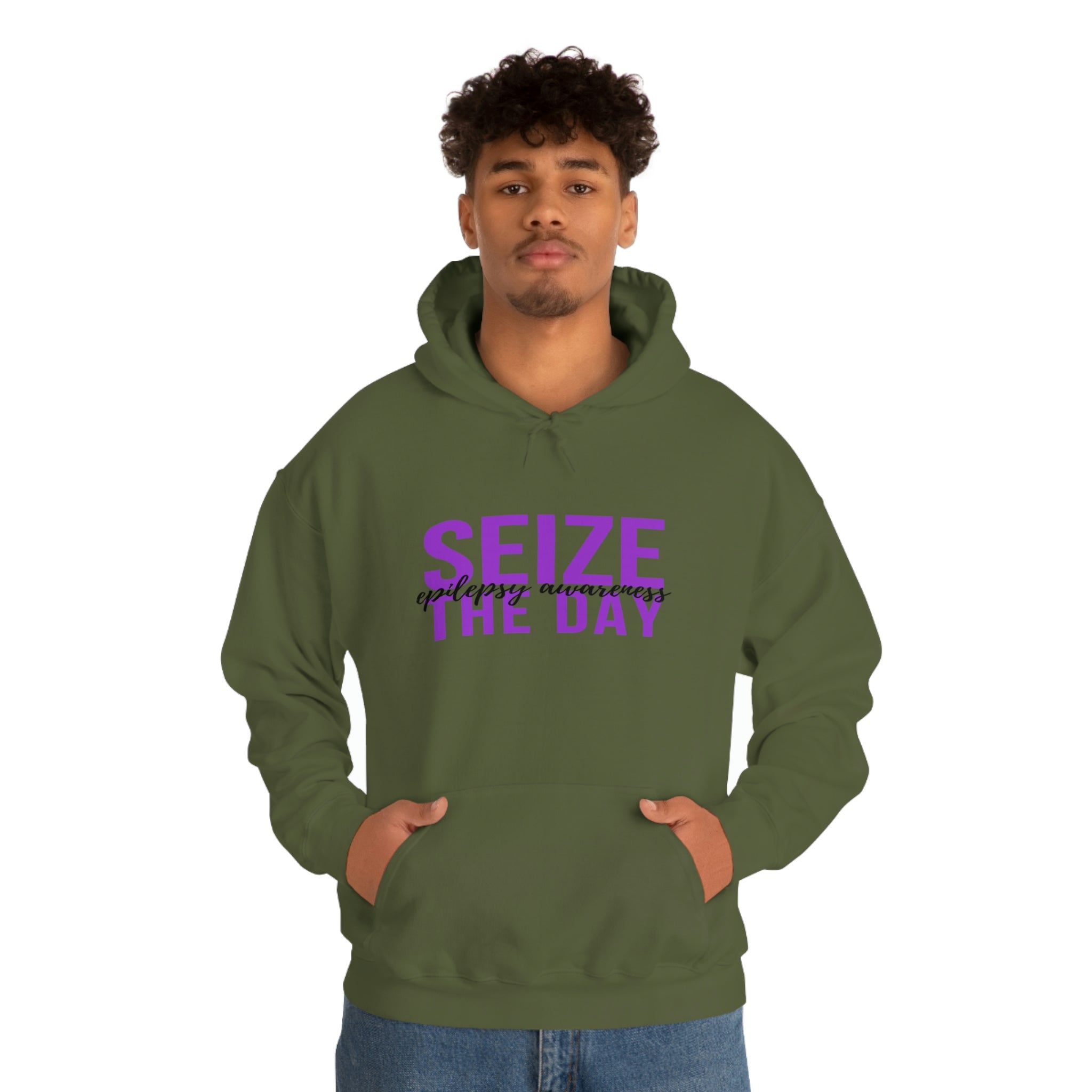 Seize The Day Epilepsy Awareness - Unisex Heavy Blend™ Hooded Sweatshirt