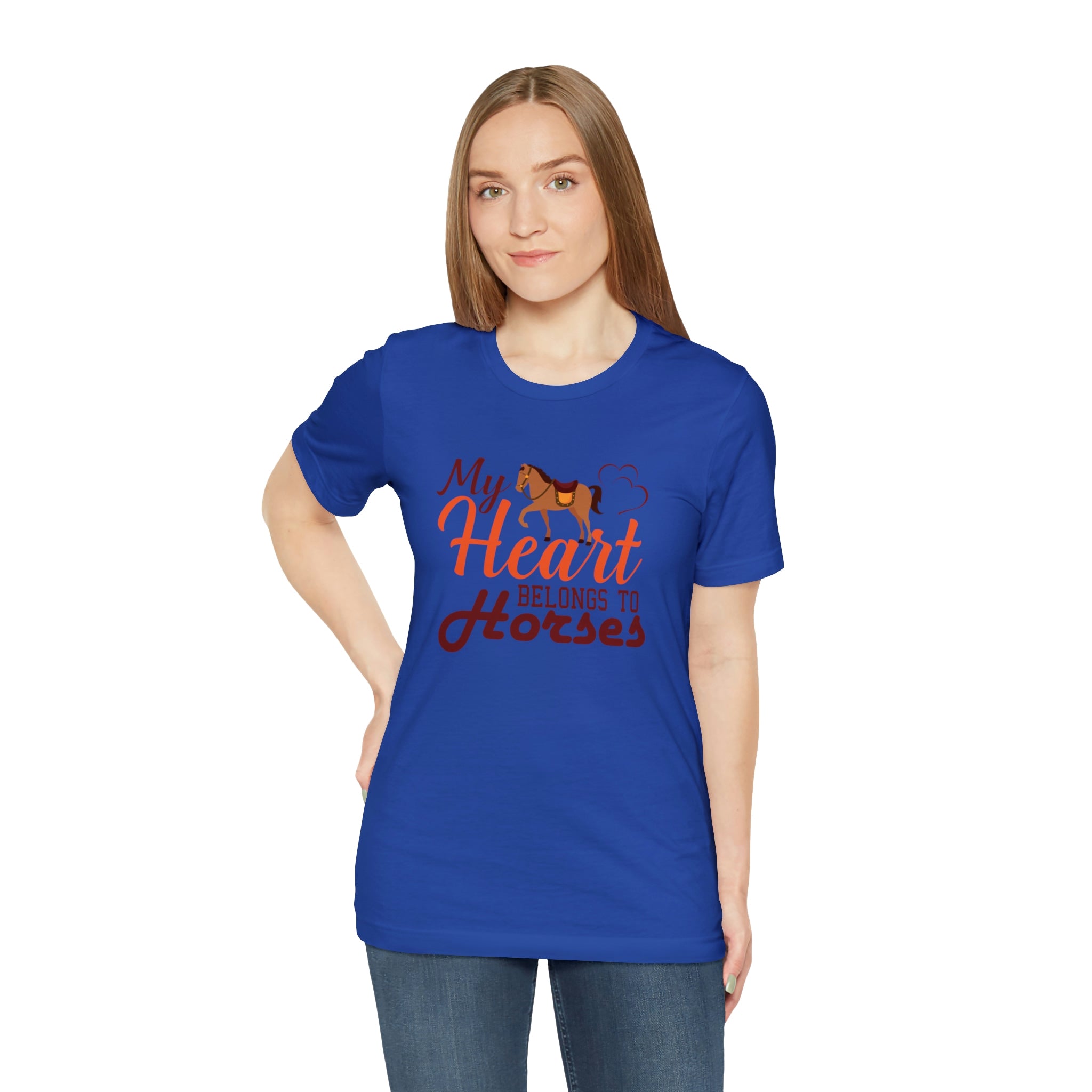 My Heart Belongs To Horses - Unisex Jersey Short Sleeve Tee