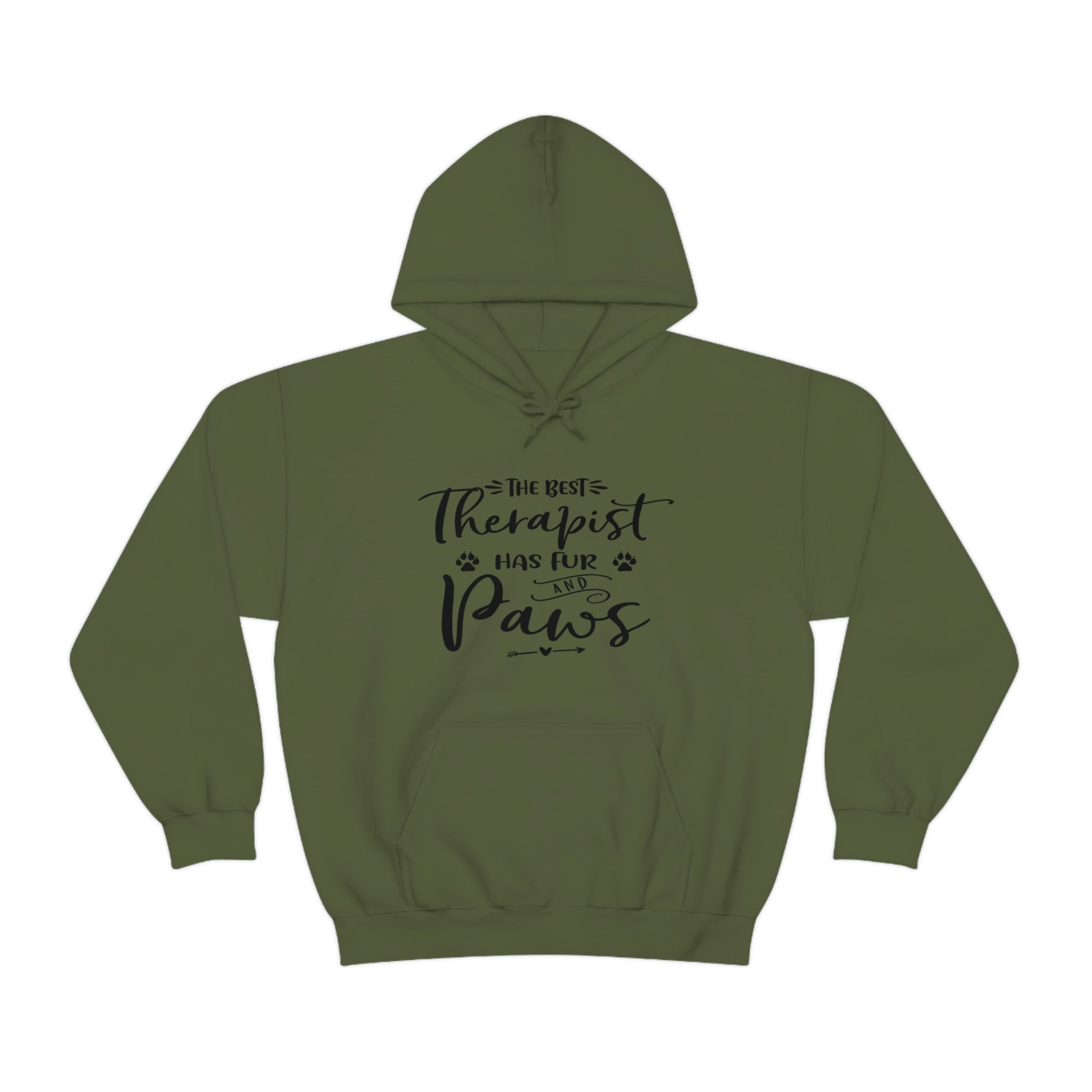 The Best Therapist Has Fur &amp; Paws - Unisex Heavy Blend™ Hooded Sweatshirt