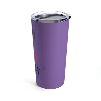 Family Requires Love Not DNA - Purple Tumbler 20oz