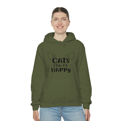 Cats Make Me Happy - Unisex Heavy Blend™ Hooded Sweatshirt