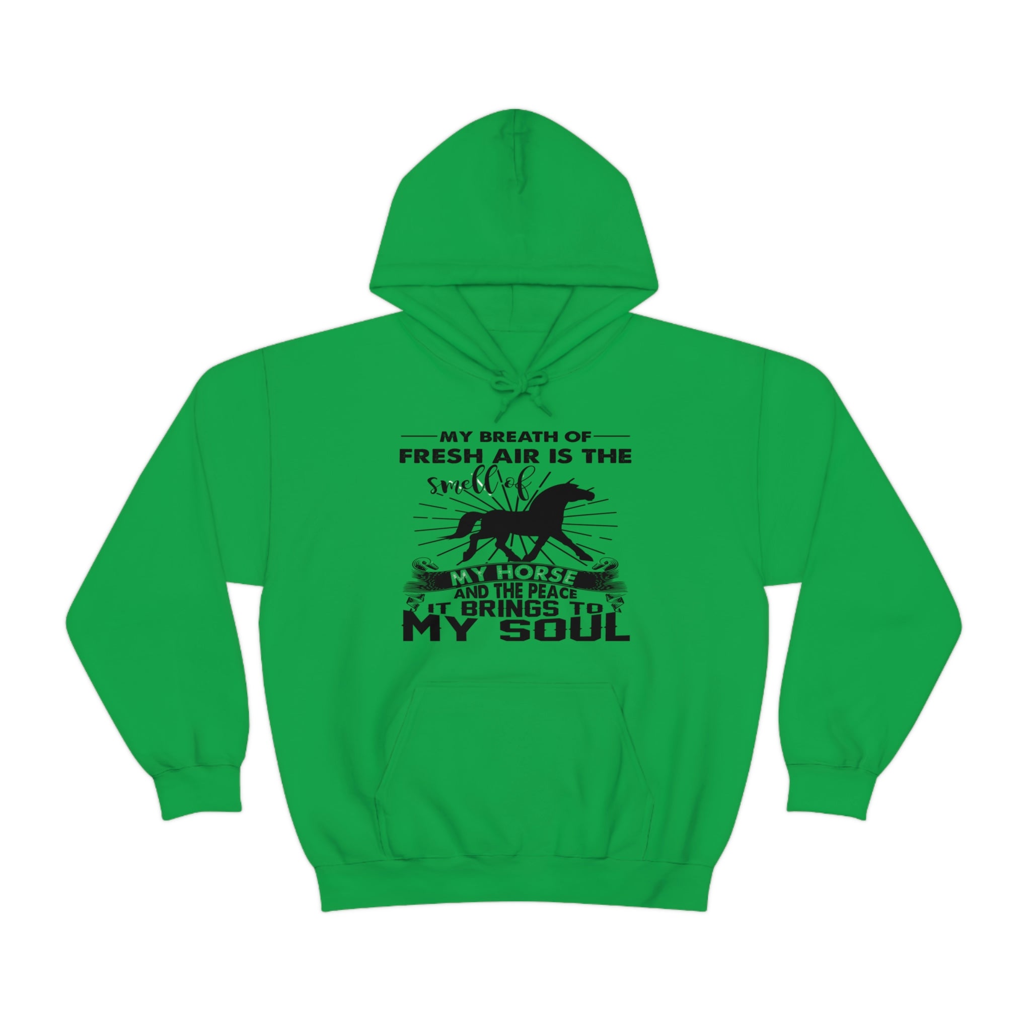 My Breath Of Fresh Air Is The Smell Of My Horse - Unisex Heavy Blend™ Hooded Sweatshirt