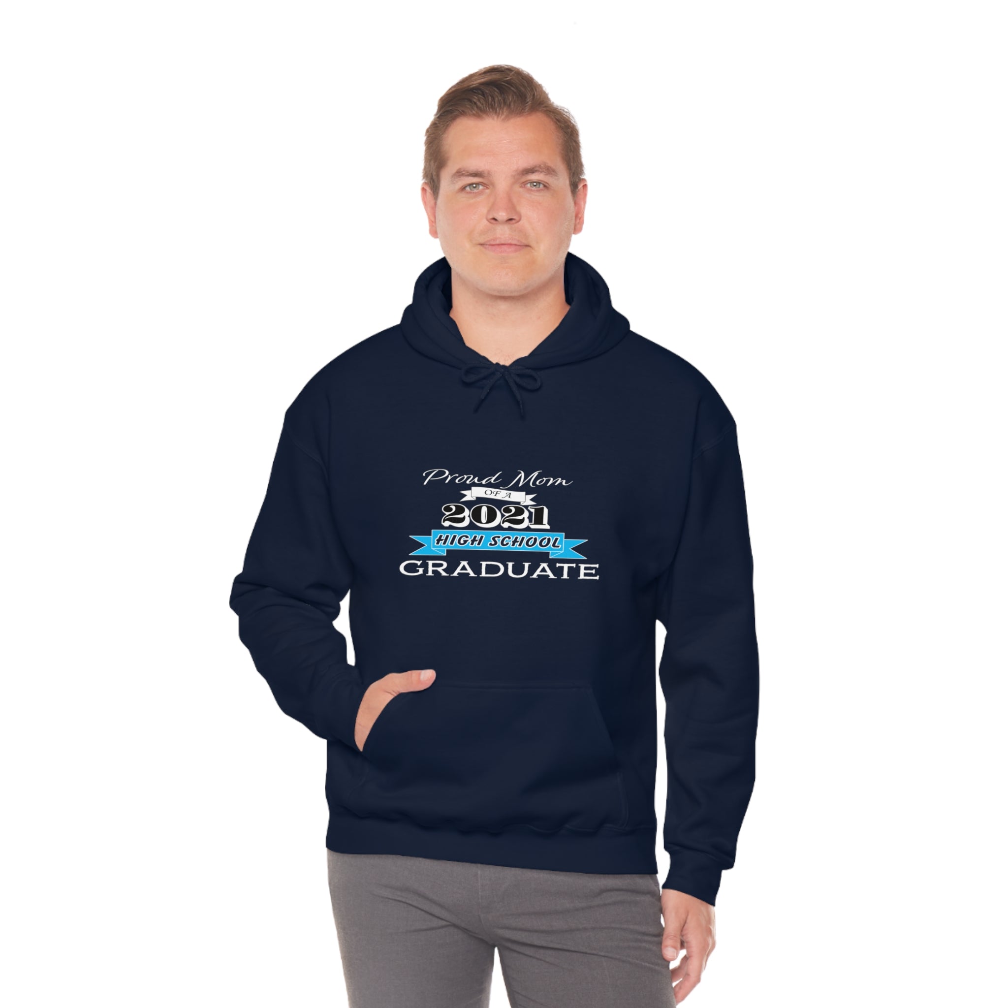 Proud Mom of a High School Graduate! Class Year Customizable - Unisex Heavy Blend™ Hooded Sweatshirt