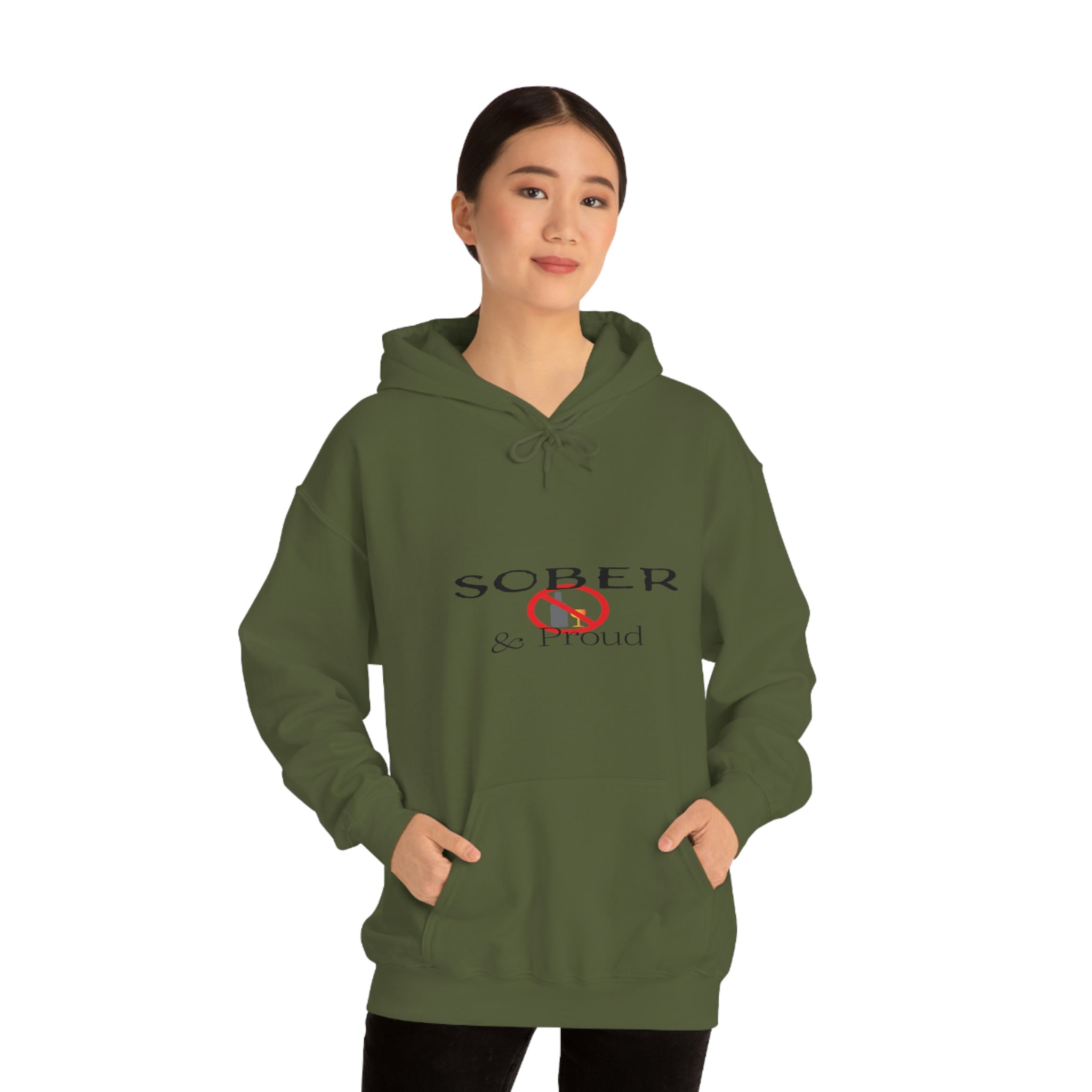 Sober &amp; Proud - Unisex Heavy Blend™ Hooded Sweatshirt